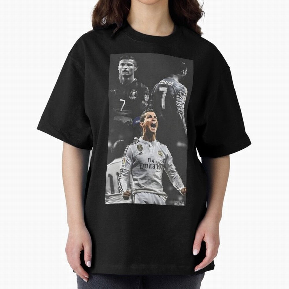 Cristiano Ronaldo CR7 Football Art Poster Oversized T-Shirt Cheer for FIFA World Cup 2026 Group Stage Spirit, with England, Cristiano Ronaldo, Stadium Memories, Football Loyalty, International Chants and Championship Tradition; Great for Watch