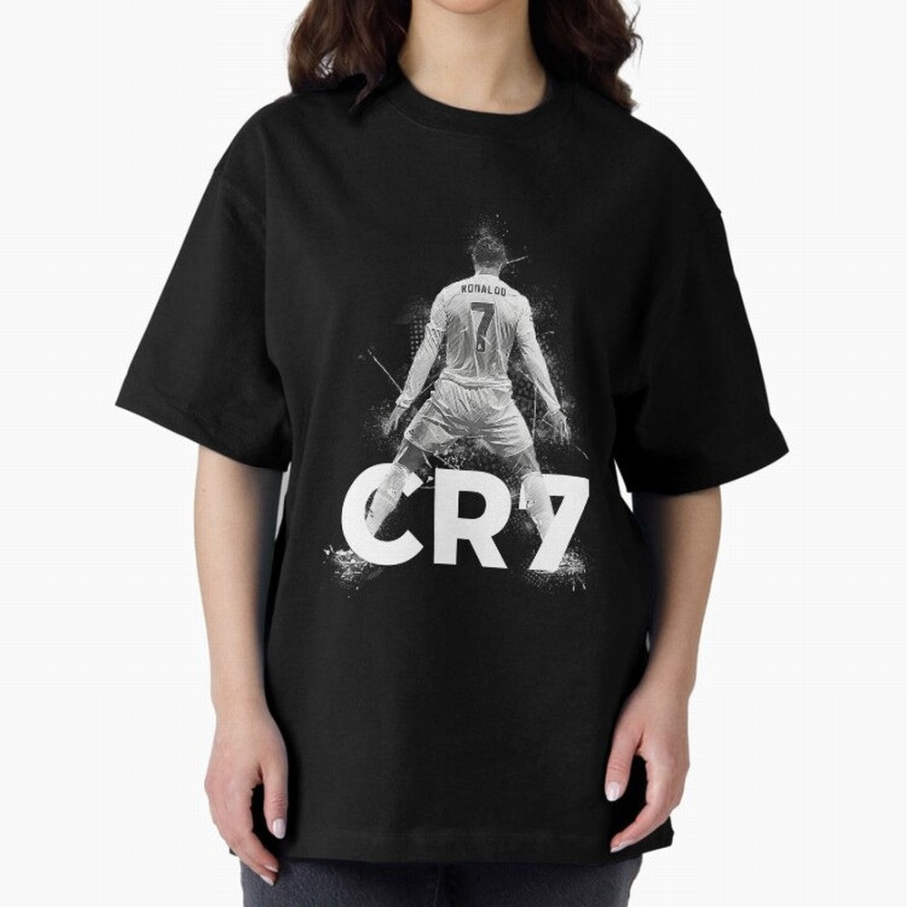 Cristiano Ronaldo CR7 Oversized T-Shirt Carry Global Football Passion for FIFA World Cup 2026 Group Stage, Centered on Haaland, England, France and Netherlands, Vintage Soccer Flavor, Modern Football Stars, National Flags and Final Night Emotion;