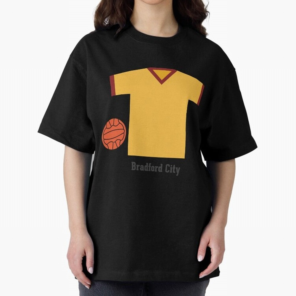 Bradford City Oversized T-Shirt Celebrate Match Day Hype around FIFA World Cup 2026 USA Canada Mexico, CR7 and Messi, England and Germany, Champion Mindset, Group Stage Buzz, Knockout Tension and Passionate Fan Culture; Great for Watch Parties,