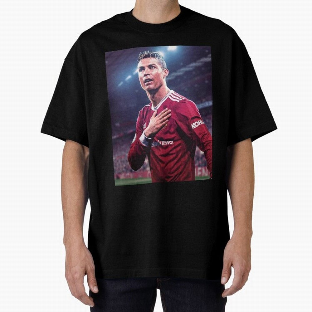 Cristiano Ronaldo New Oversized T-Shirt Bring Match Day Fire to FIFA World Cup 2026 Connected to Haaland, France and Portugal Energy, Fan Favorite Moments, National Team Passion, Big Match Drama and Soccer History; Made for Die Hard Supporters,
