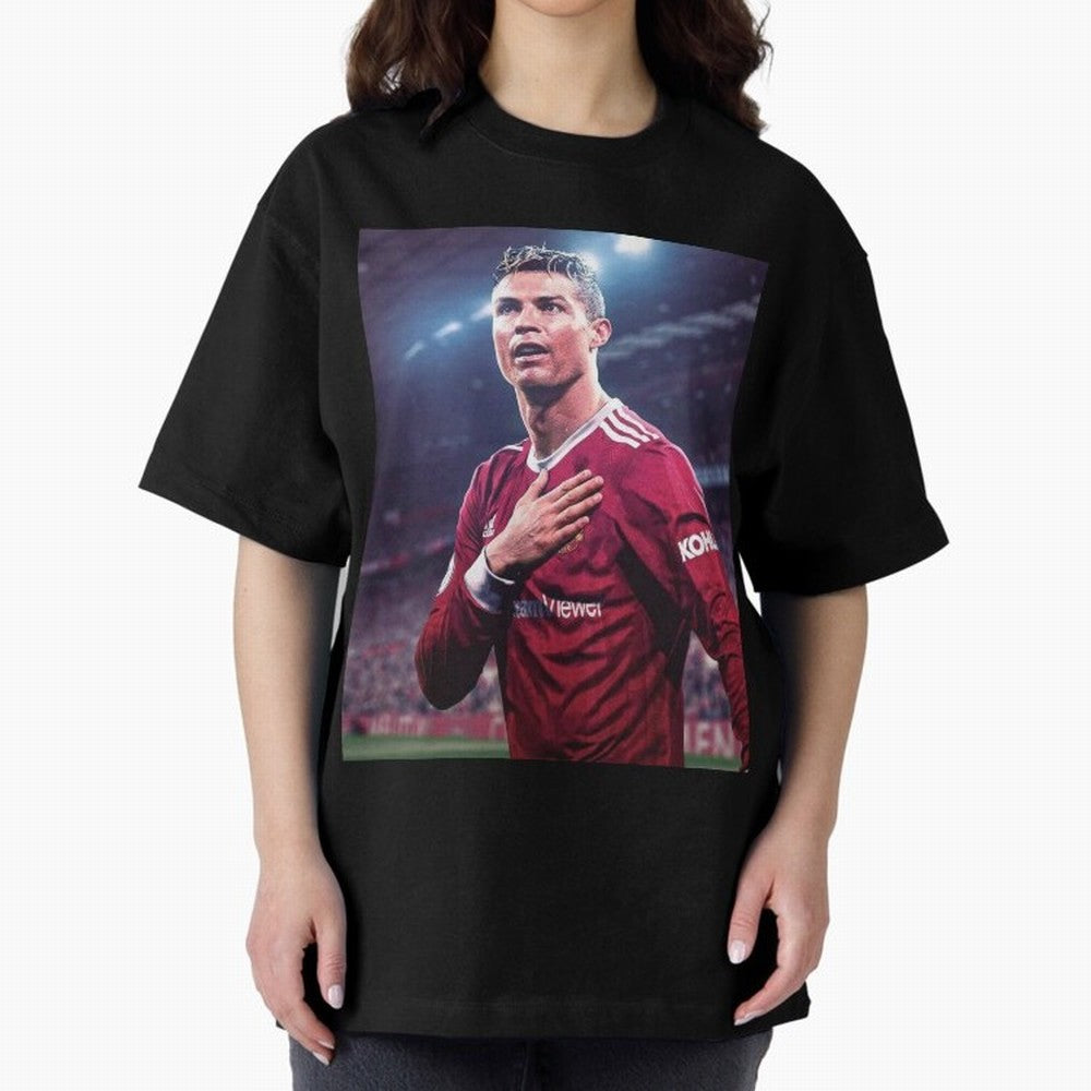 Cristiano Ronaldo New Oversized T-Shirt Bring Match Day Fire to FIFA World Cup 2026 Connected to Haaland, France and Portugal Energy, Fan Favorite Moments, National Team Passion, Big Match Drama and Soccer History; Made for Die Hard Supporters,