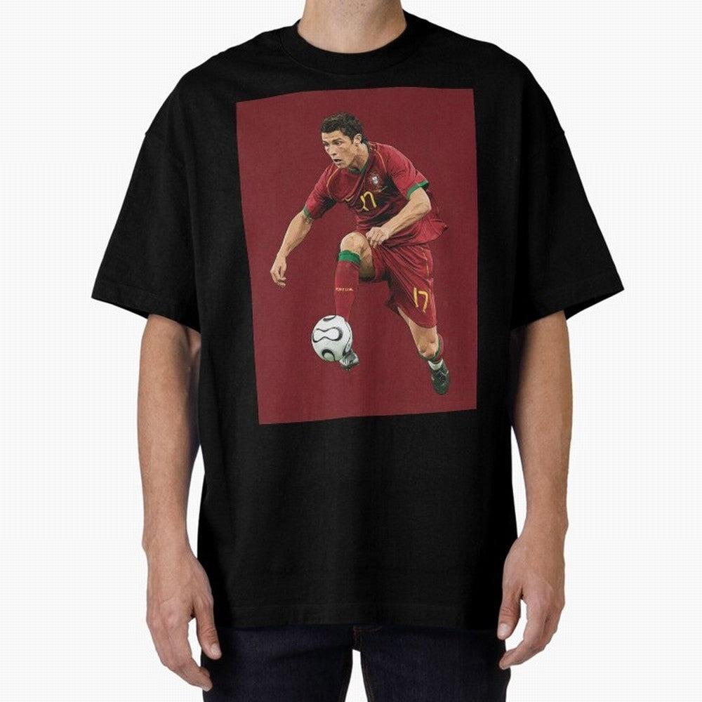 Ronaldo Oversized T-Shirt Fuel the Hype around FIFA World Cup 2026 Spirit, Connected to Brazil, CR7 and Messi, Championship Spirit, Famous Goals, Roaring Crowds and International Football Unity; Perfect for People Who Love Argentina, Brazil,