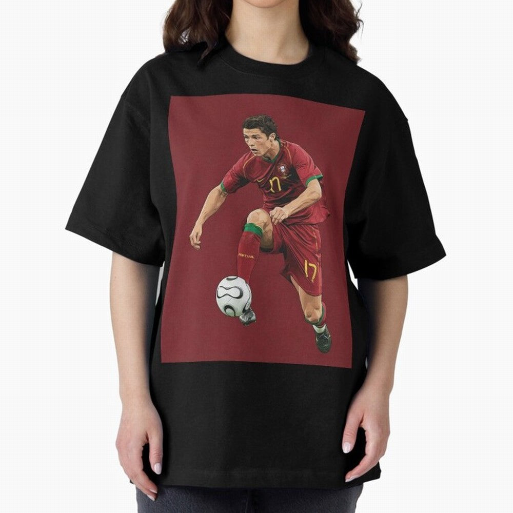 Ronaldo Oversized T-Shirt Fuel the Hype around FIFA World Cup 2026 Spirit, Connected to Brazil, CR7 and Messi, Championship Spirit, Famous Goals, Roaring Crowds and International Football Unity; Perfect for People Who Love Argentina, Brazil,