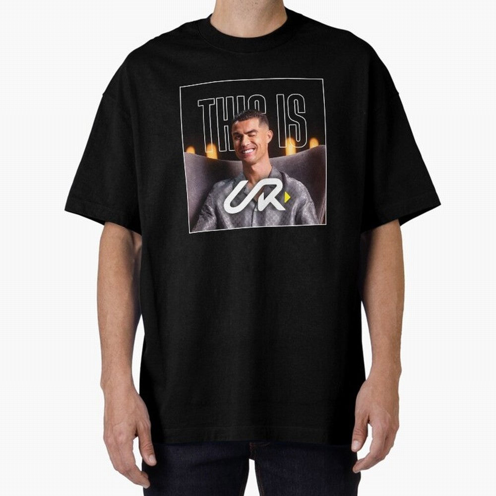 UR Cristiano Yt Oversized T-Shirt Show Championship Spirit for Global Football Passion for FIFA World Cup 2026 Group Stage, Inspired by CR7, Spain, Supporter Pride, Iconic Celebrations, Legendary Names and Global Match Day Energy; Ideal for Fans