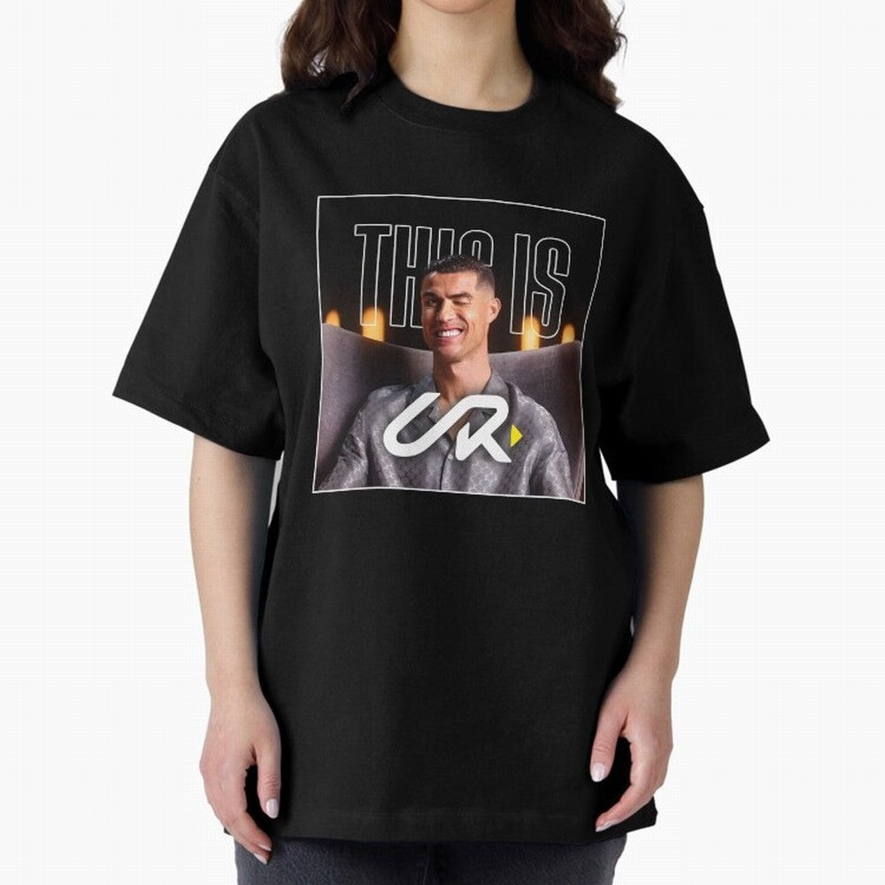UR Cristiano Yt Oversized T-Shirt Show Championship Spirit for Global Football Passion for FIFA World Cup 2026 Group Stage, Inspired by CR7, Spain, Supporter Pride, Iconic Celebrations, Legendary Names and Global Match Day Energy; Ideal for Fans