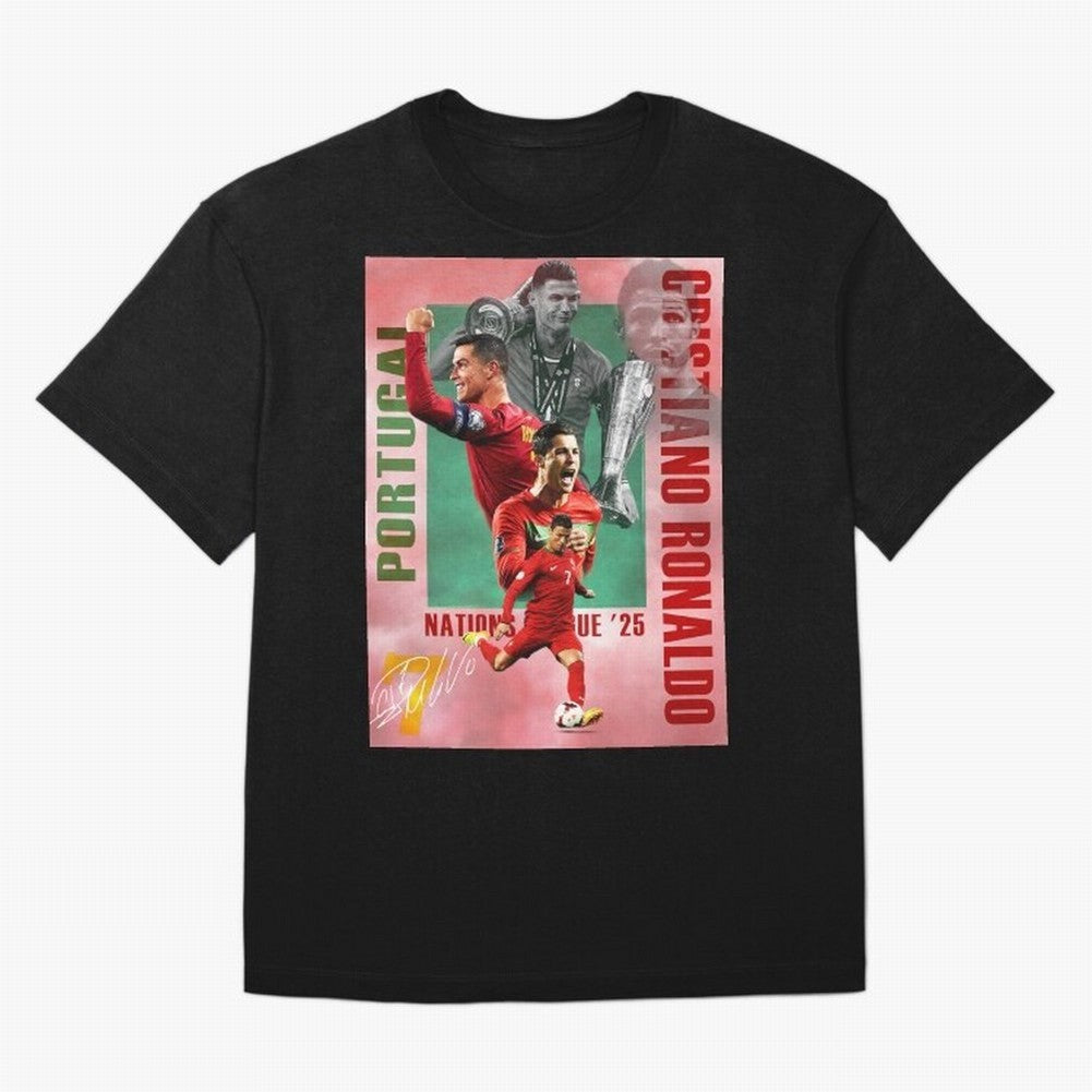 Cristiano Ronaldo Portugal Football Legend Oversized T-Shirt Bring International Match Energy to Global Football Passion for FIFA World Cup 2026 Group Stage, Driven by Messi, CR7 and Mbappe, Brazil, Global Supporter Spirit, Legendary Goals,