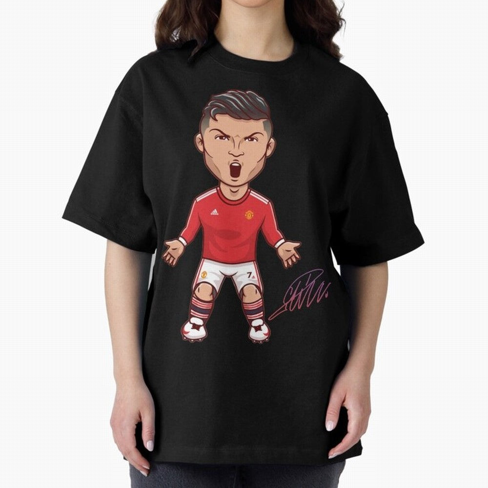 Cristiano Ronaldo CR7 Signature Oversized T-Shirt Show Fan Pride Across FIFA World Cup 2026 Centered on CR7 and Messi, Portugal, Spain and Germany Energy, Game Day Rituals, Football Legends, Country Pride and the Road to the Final; Perfect for
