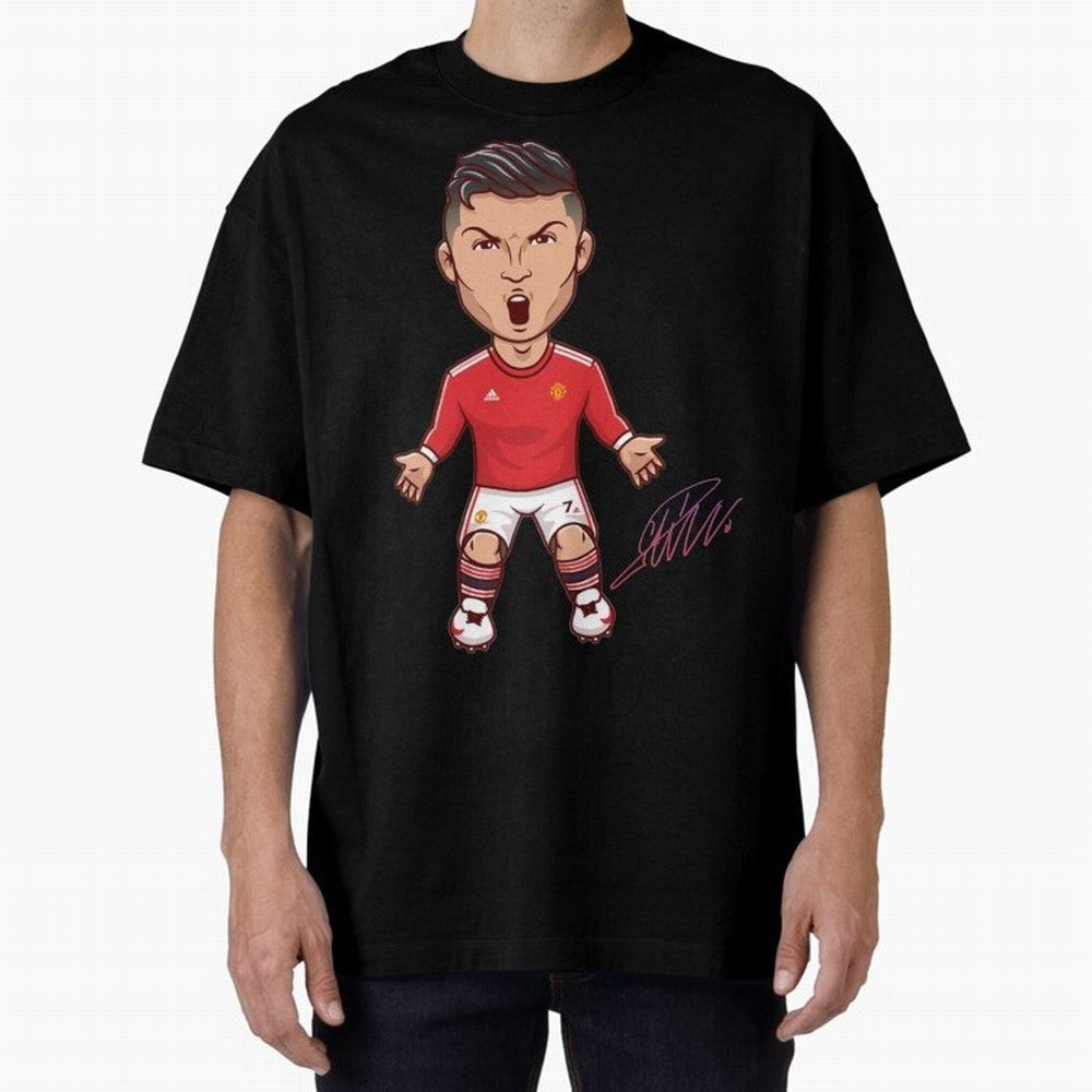Cristiano Ronaldo CR7 Signature Oversized T-Shirt Show Fan Pride Across FIFA World Cup 2026 Centered on CR7 and Messi, Portugal, Spain and Germany Energy, Game Day Rituals, Football Legends, Country Pride and the Road to the Final; Perfect for