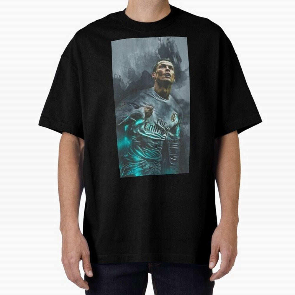 Cristiano Ronaldo Oversized T-Shirt Feel Global Football Passion for FIFA World Cup 2026, Driven by Haaland, Brazil, Football Passion, Legendary Performances, Festival Vibes and Supporter Community; Ideal for Football Dads, Football Moms, Friends,