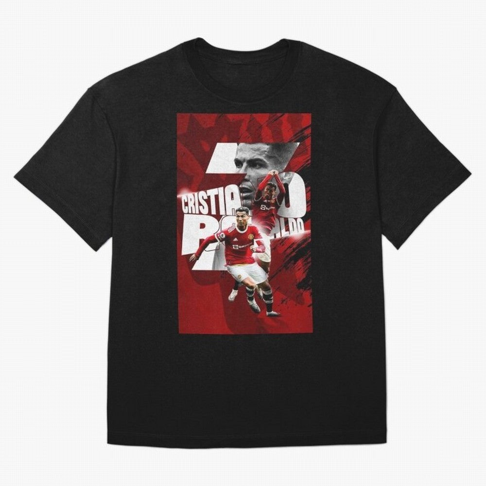Cristiano Ronaldo Illustration Oversized T-Shirt Mark Match Day Hype around FIFA World Cup 2026 Group Stage, Haaland, Spain, Stadium Memories, Football Loyalty, International Chants and Championship Tradition; Built for Supporters Chasing Trophy