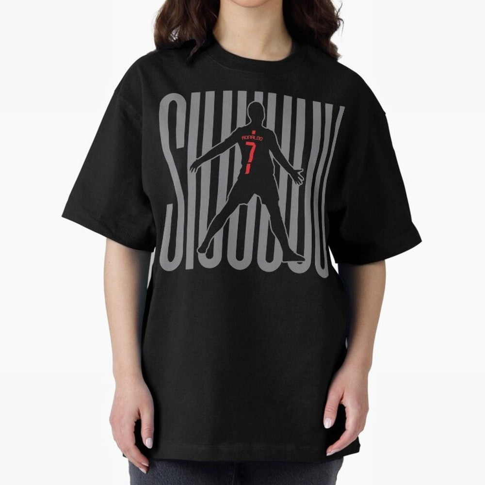 Siuuuuu Cristiano Ronaldo Oversized T-Shirt Capture Stadium Memories from FIFA World Cup 2026 USA Canada Mexico for Fans of Messi, Neymar and Mbappe and Germany, Bringing Global Supporter Spirit, Legendary Goals, National Colors and Tournament