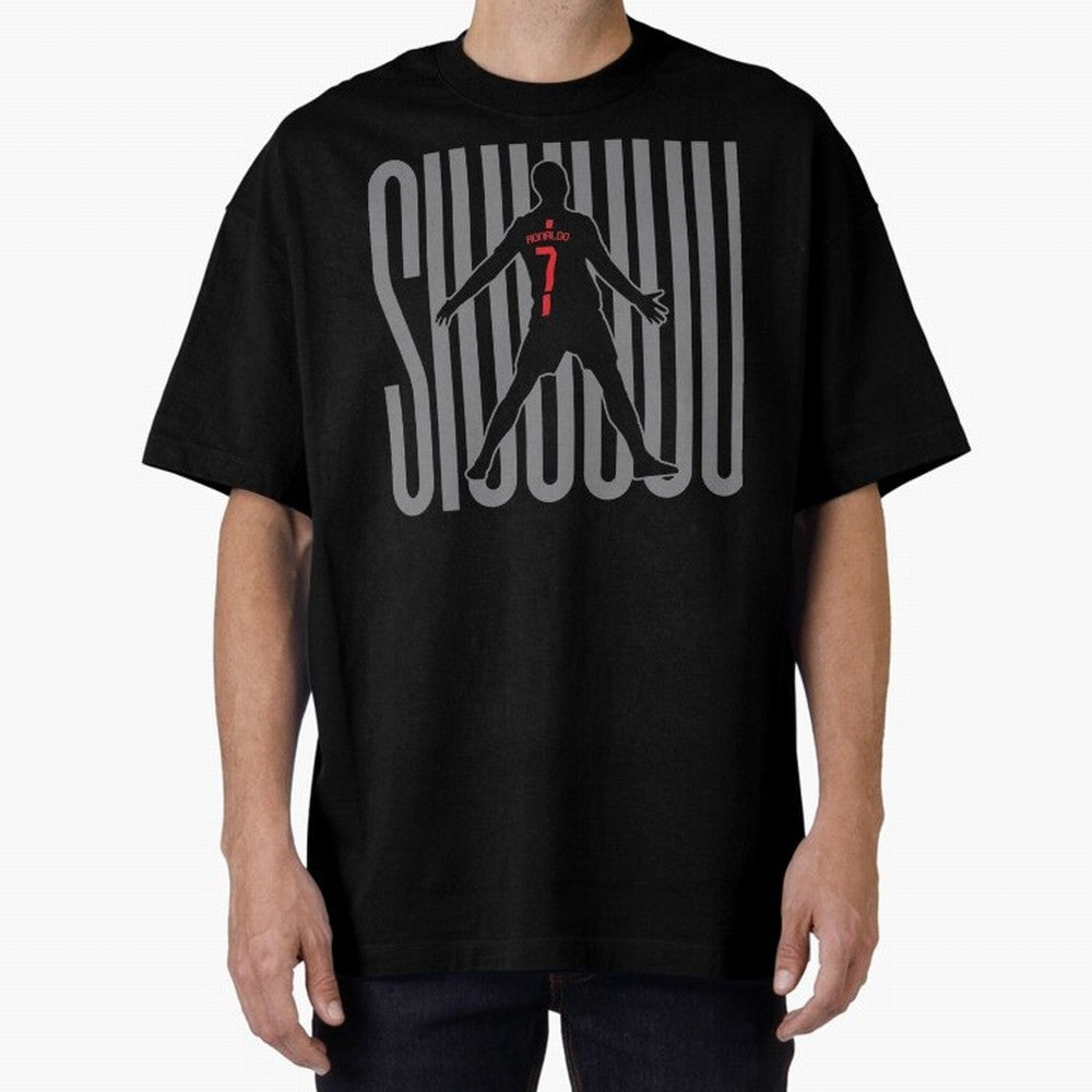 Siuuuuu Cristiano Ronaldo Oversized T-Shirt Capture Stadium Memories from FIFA World Cup 2026 USA Canada Mexico for Fans of Messi, Neymar and Mbappe and Germany, Bringing Global Supporter Spirit, Legendary Goals, National Colors and Tournament