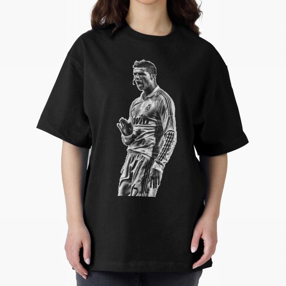 Cristiano Ronaldo Calma Oversized T-Shirt Treasure the FIFA World Cup 2026 Group Stage Journey through Neymar Highlights, Brazil Pride, Sports Nostalgia, International Competition, Famous Players and Unforgettable Victories; Great for Supporters
