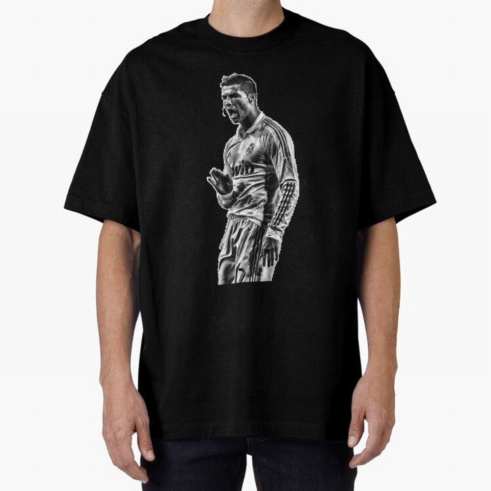 Cristiano Ronaldo Calma Oversized T-Shirt Treasure the FIFA World Cup 2026 Group Stage Journey through Neymar Highlights, Brazil Pride, Sports Nostalgia, International Competition, Famous Players and Unforgettable Victories; Great for Supporters