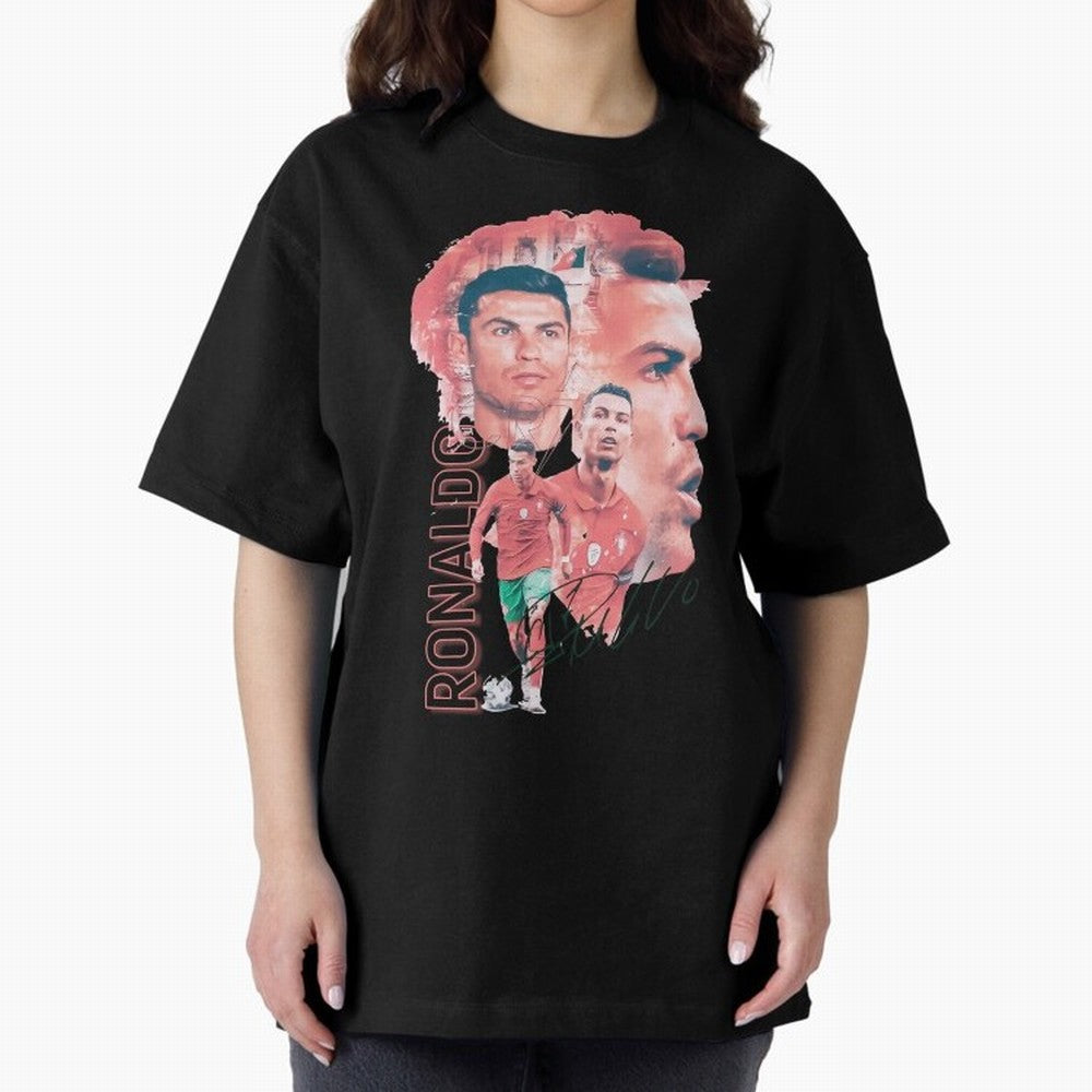 Cristiano Ronaldo Design Oversized T-Shirt Bring Stadium Energy to FIFA World Cup 2026 USA Canada Mexico Spirit, Highlighting Germany, Messi, Neymar and Mbappe, Stadium Memories, Football Loyalty, International Chants and Championship Tradition;