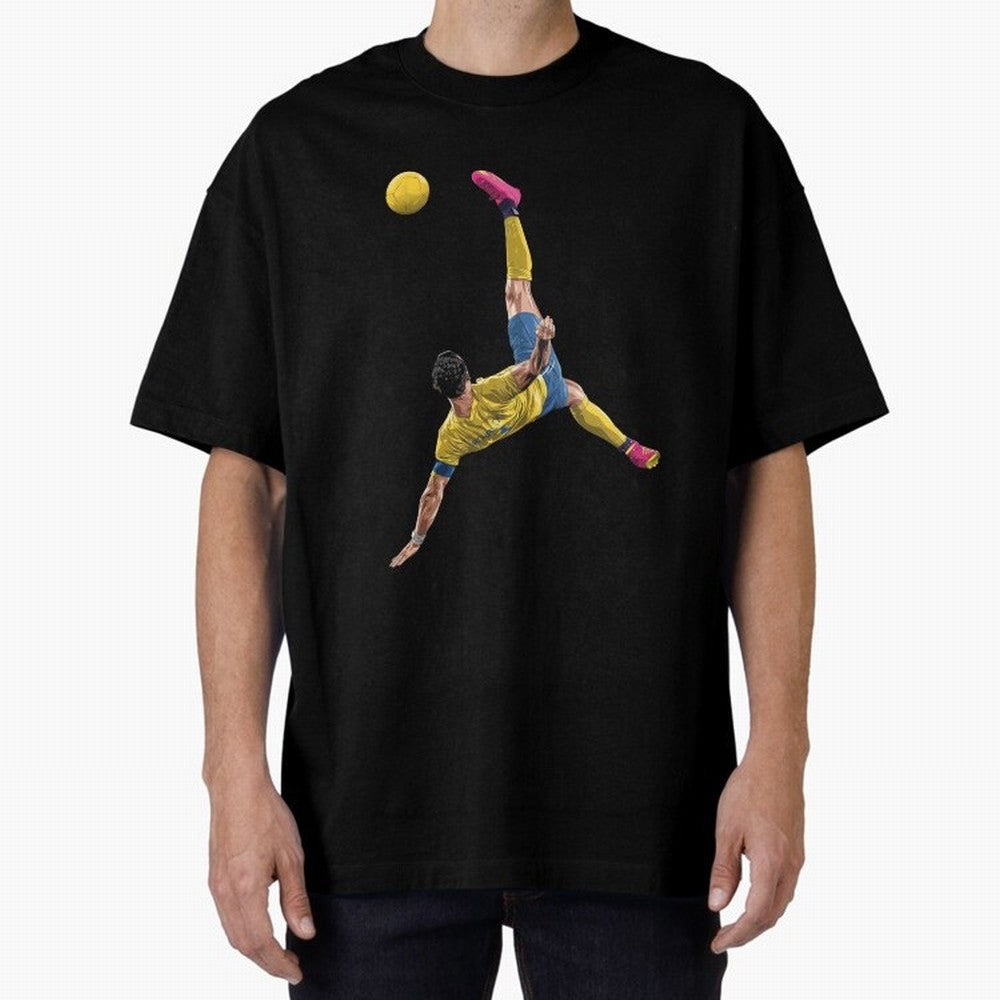 CRISTIANO RONALDO BICYCLE KICK GOAL AL NASSR Classic Oversized T-Shirt Celebrate Global Passion for FIFA World Cup 2026 for Fans of CR7 and Brazil, Portugal and Argentina, Bringing Worldwide Fan Energy, Dramatic Goals, Stadium Lights and