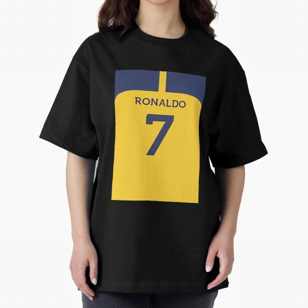 Cristiano Ronaldo Al Nassr Oversized T-Shirt Make Game Day About Match Day Hype around FIFA World Cup 2026, Messi, France and Portugal, Football Festival Excitement, Trophy Ambitions, Country Rivalries and Star Player Buzz; Made for Collectors Who