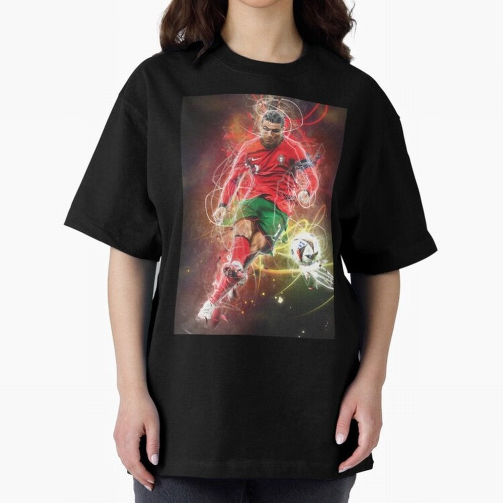 Cristiano Ronaldo Oversized T-Shirt Bring Stadium Energy to FIFA World Cup 2026 USA Canada Mexico Driven by Neymar, Haaland and Cristiano Ronaldo, Portugal Energy, Retro Football Energy, Iconic Rivalries, Trophy Chase Drama and Stadium Atmosphere;