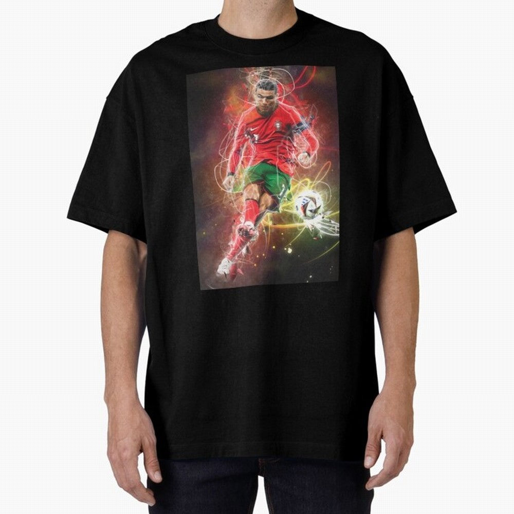 Cristiano Ronaldo Oversized T-Shirt Bring Stadium Energy to FIFA World Cup 2026 USA Canada Mexico Driven by Neymar, Haaland and Cristiano Ronaldo, Portugal Energy, Retro Football Energy, Iconic Rivalries, Trophy Chase Drama and Stadium Atmosphere;