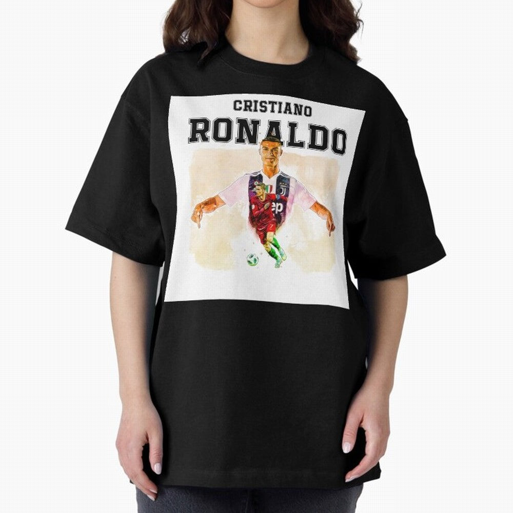 Cristiano Ronaldo 7 Oversized T-Shirt Elevate FIFA World Cup 2026 Group Stage Spirit, Filled with France, Cristiano Ronaldo, Haaland and CR7, Goal Celebration Energy, Supporter Heritage, Football Icons and Worldwide Tournament Joy; Great for