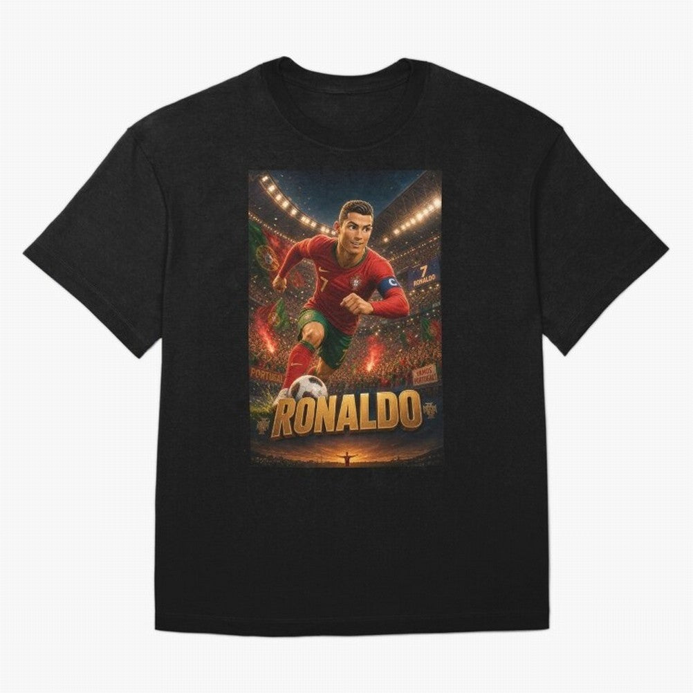 Ronaldo Oversized T-Shirt Treasure FIFA World Cup 2026 Group Stage Featuring Haaland, Brazil Energy, Vintage Soccer Flavor, Modern Football Stars, National Flags and Final Night Emotion; Made for Die Hard Supporters, Soccer Lovers, Game Day Photos