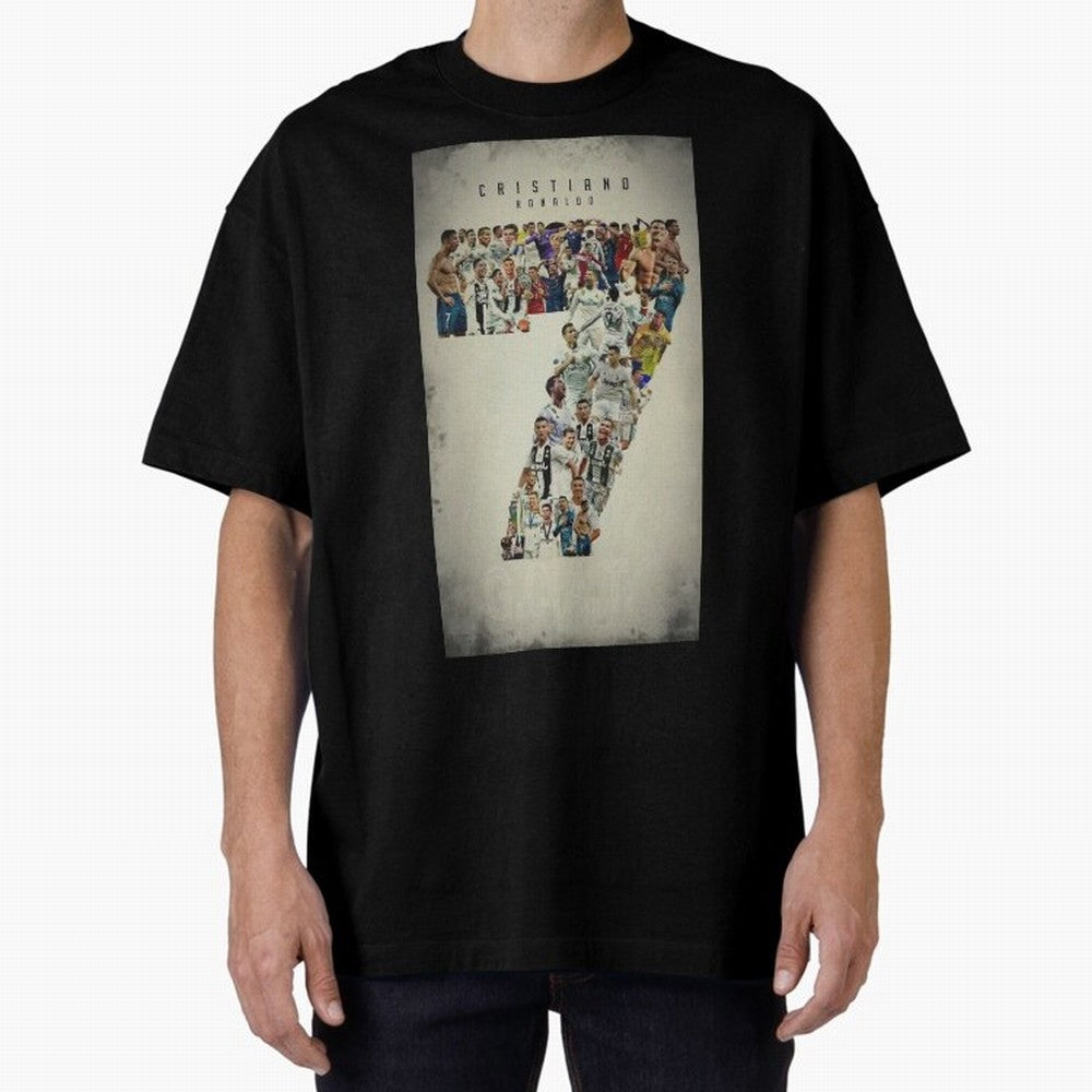 Cristiano Ronaldo Oversized T-Shirt Bring Retro Soccer Energy to Match Day Hype around FIFA World Cup 2026 USA Canada Mexico, Haaland and Mbappe, England, Global Supporter Spirit, Legendary Goals, National Colors and Tournament Celebration; Perfect