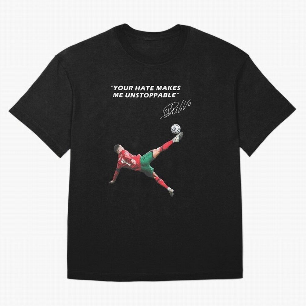 Cristiano Ronaldo Footballer Oversized T-Shirt Back the Journey through FIFA World Cup 2026 USA Canada Mexico for Fans of Neymar, Haaland and Cristiano Ronaldo and Argentina and Brazil, Bringing Football Festival Excitement, Trophy Ambitions,