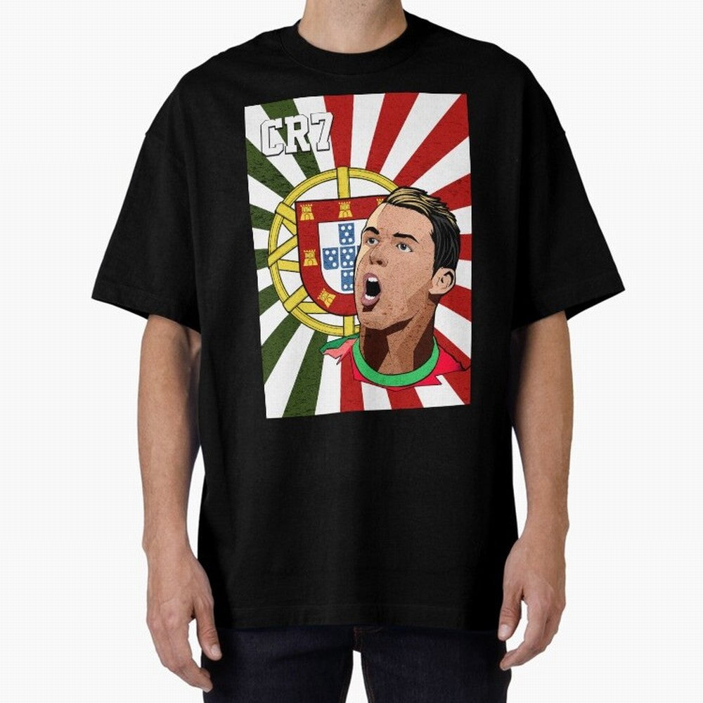 Cristiano Ronaldo 7 Oversized T-Shirt Bring Retro Soccer Energy to Match Day Hype around FIFA World Cup 2026 USA Canada Mexico, Haaland and Mbappe, England, Global Supporter Spirit, Legendary Goals, National Colors and Tournament Celebration;