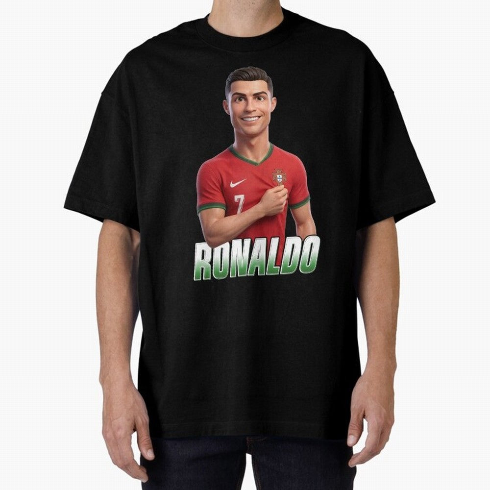Ronaldo Oversized T-Shirt Join the Countdown to FIFA World Cup 2026 Group Stage Featuring Haaland, Germany Energy, Champion Mindset, Group Stage Buzz, Knockout Tension and Passionate Fan Culture; Perfect for Fans, Collectors, Family Gatherings,