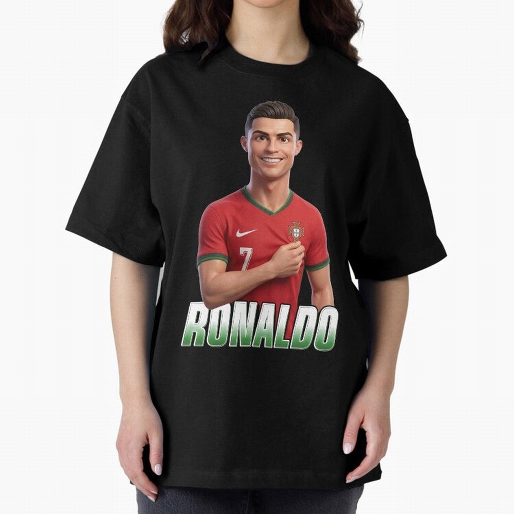 Ronaldo Oversized T-Shirt Join the Countdown to FIFA World Cup 2026 Group Stage Featuring Haaland, Germany Energy, Champion Mindset, Group Stage Buzz, Knockout Tension and Passionate Fan Culture; Perfect for Fans, Collectors, Family Gatherings,