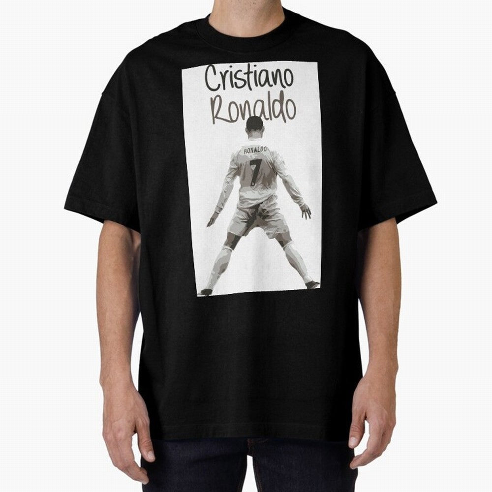 Cristiano Ronaldo Celebration Oversized T-Shirt Celebrate the Road through FIFA World Cup 2026 USA Canada Mexico Spirit, Centered on Germany, Cristiano Ronaldo, Haaland and CR7, Football History, Final Match Energy, Crowd Noise and Once in a