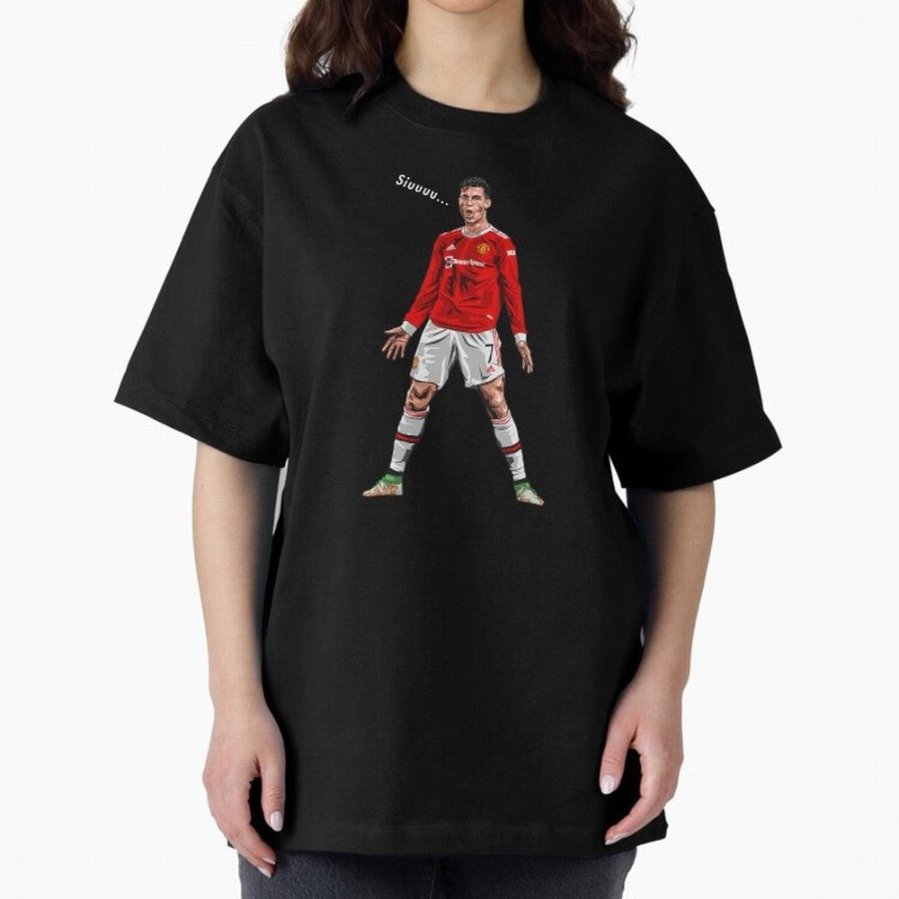 Christiano Ronaldo CR7 Siuuuuu... Oversized T-Shirt Unlock the FIFA World Cup 2026 Group Stage Journey through Mbappe and Neymar Highlights, Brazil Pride, Stadium Chants, National Pride, Trophy Dreams and Unforgettable Football Memories; Ideal for