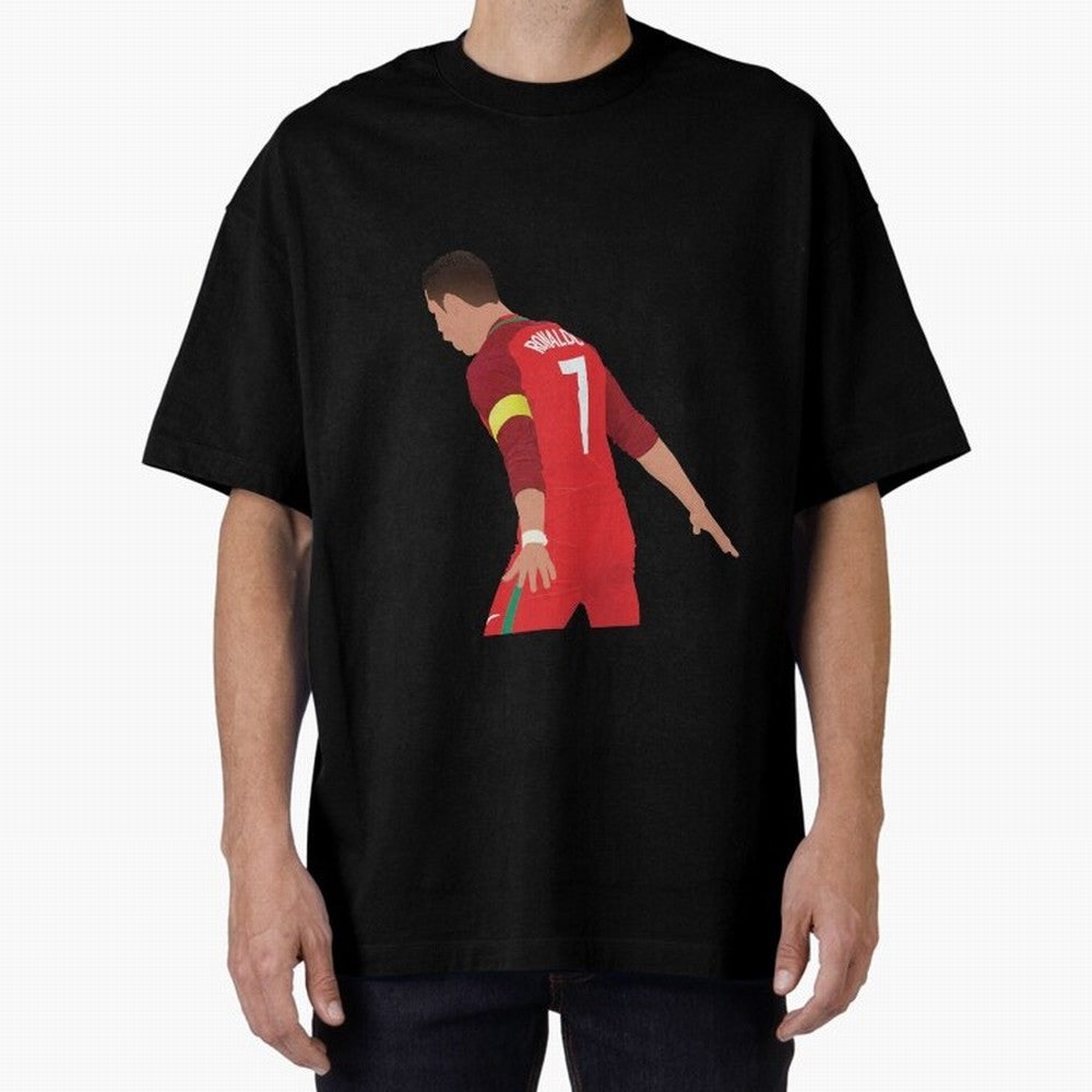 Cristiano Ronaldo - Portugal Oversized T-Shirt Keep the Legacy of FIFA World Cup 2026 Spirit, Capturing Spain and Netherlands, Cristiano Ronaldo, Haaland and CR7, Global Supporter Spirit, Legendary Goals, National Colors and Tournament Celebration;