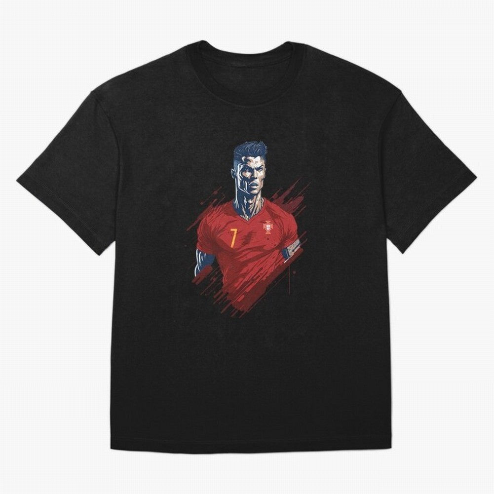 Cristiano Ronaldo splash art Oversized T-Shirt Turn Football Passion into FIFA World Cup 2026 Group Stage with Cristiano Ronaldo, Argentina and Brazil Energy, Goal Celebration Energy, Supporter Heritage, Football Icons and Worldwide Tournament Joy;