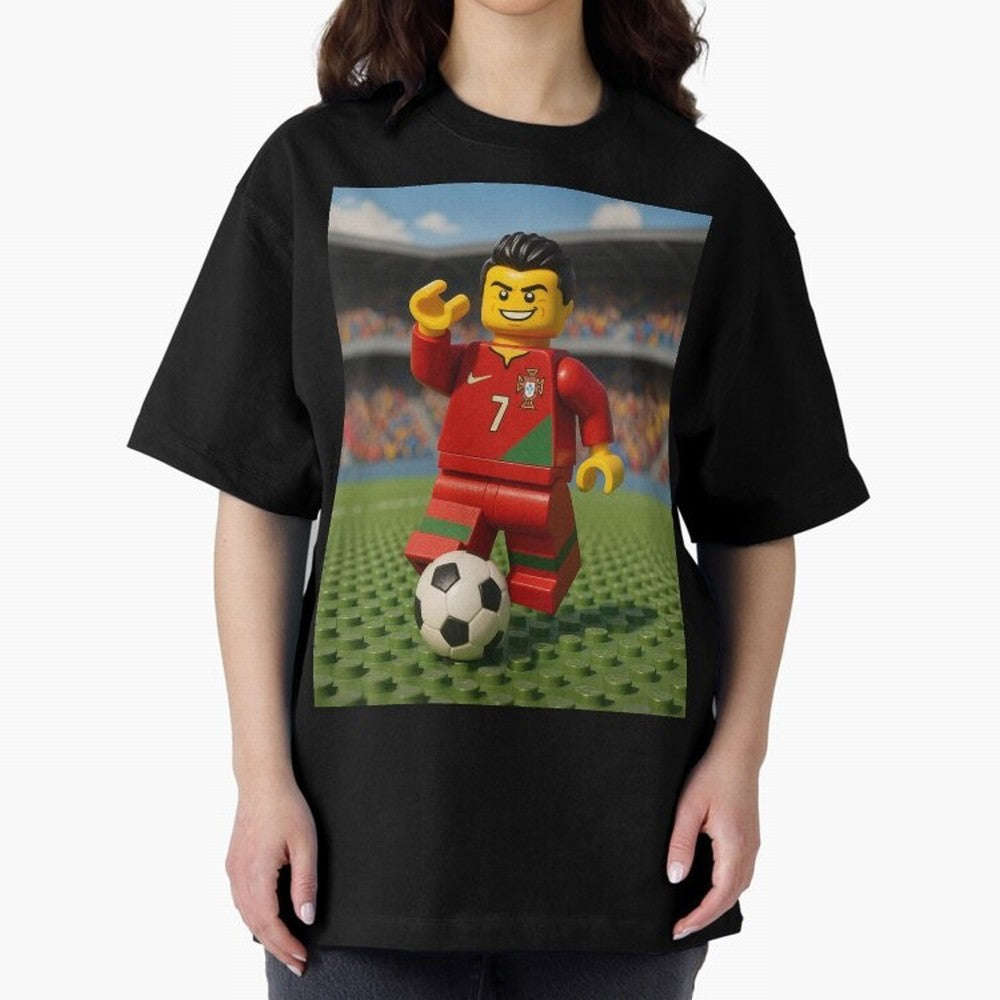 Block CR7 Oversized T-Shirt Back Your Heroes with FIFA World Cup 2026 for Fans of Neymar and Brazil, Portugal and Argentina, Bringing Championship Spirit, Famous Goals, Roaring Crowds and International Football Unity; Ideal for Passionate Fans Who