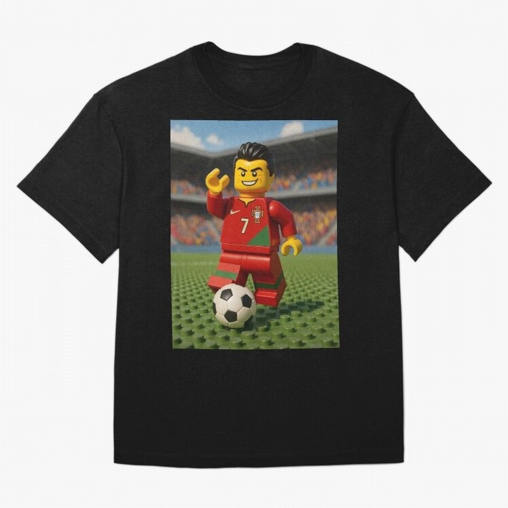 Block CR7 Oversized T-Shirt Back Your Heroes with FIFA World Cup 2026 for Fans of Neymar and Brazil, Portugal and Argentina, Bringing Championship Spirit, Famous Goals, Roaring Crowds and International Football Unity; Ideal for Passionate Fans Who