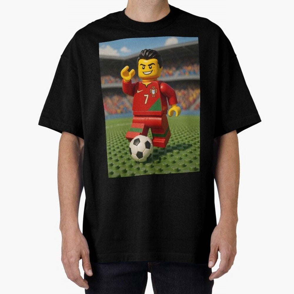 Block CR7 Oversized T-Shirt Back Your Heroes with FIFA World Cup 2026 for Fans of Neymar and Brazil, Portugal and Argentina, Bringing Championship Spirit, Famous Goals, Roaring Crowds and International Football Unity; Ideal for Passionate Fans Who