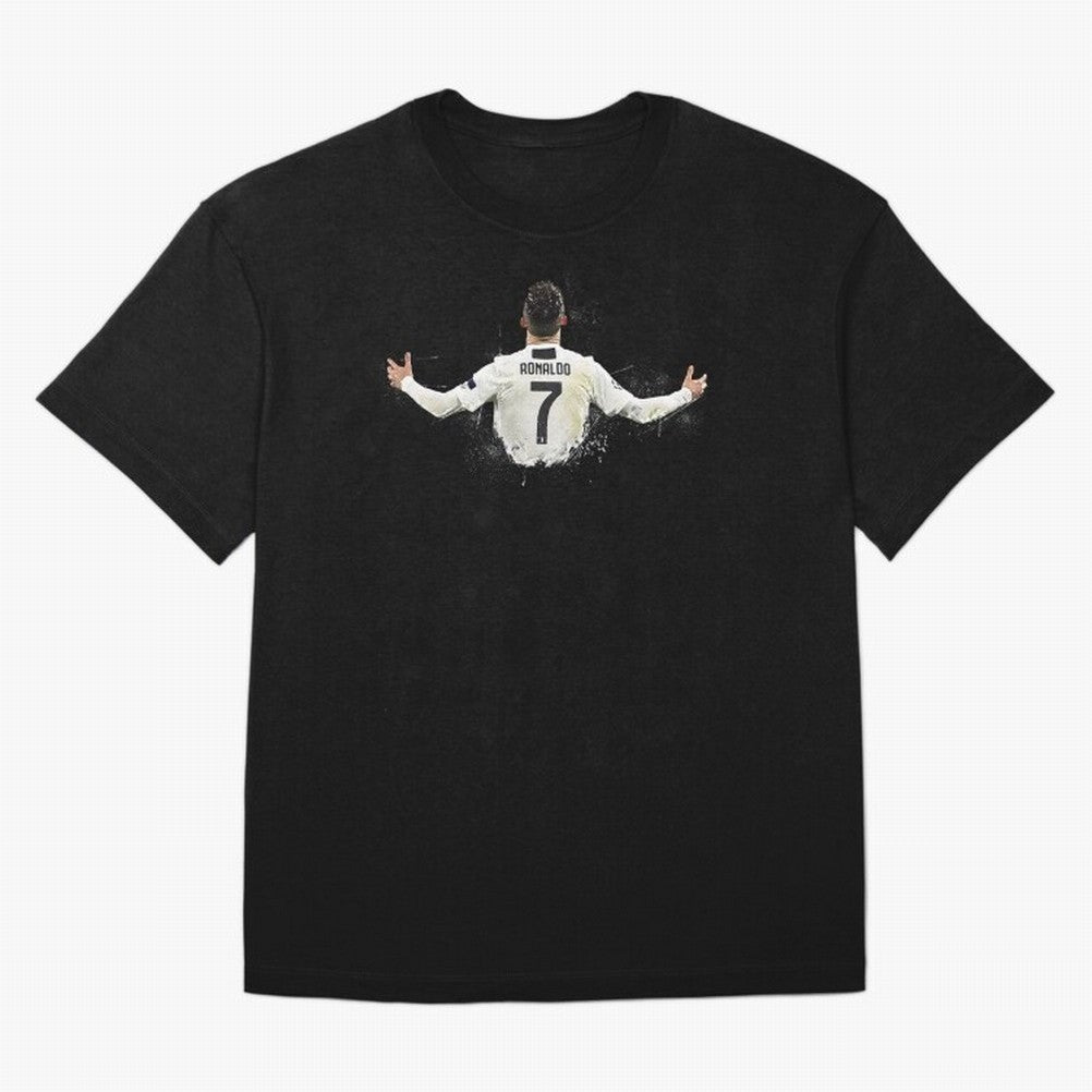 Cristiano Ronaldo Juventus Abstract Paintings Oversized T-Shirt Carry Global Football Passion for FIFA World Cup 2026 USA Canada Mexico, Centered on CR7, Spain, Soccer Culture, Superstar Moments, National Team Dreams and Competitive Fire; Ideal for