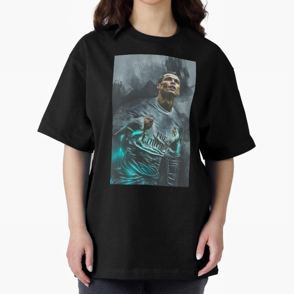 Cristiano Ronaldo iPhone Case Oversized T-Shirt Capture FIFA World Cup 2026 Group Stage with Haaland and Mbappe, France Energy, Championship Spirit, Famous Goals, Roaring Crowds and International Football Unity; Great for Watch Parties, Sports