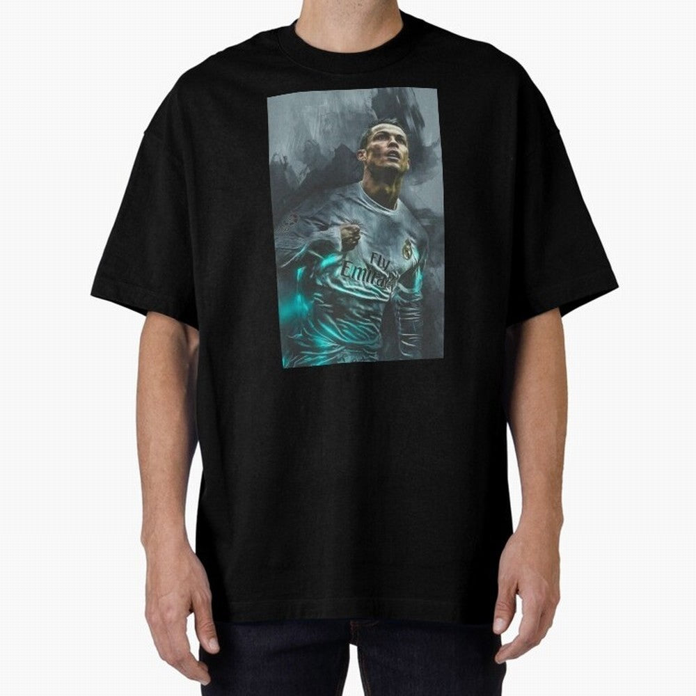 Cristiano Ronaldo iPhone Case Oversized T-Shirt Capture FIFA World Cup 2026 Group Stage with Haaland and Mbappe, France Energy, Championship Spirit, Famous Goals, Roaring Crowds and International Football Unity; Great for Watch Parties, Sports