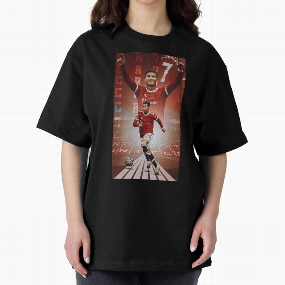 Cristiano Ronaldo Manchester Home 202122 , Ronaldo Gifts, Ronaldo Best Selling , Ronaldo Top Items Oversized T-Shirt Follow the Final Road of Global Football Passion for FIFA World Cup 2026, Built around Haaland and Mbappe, England, Global