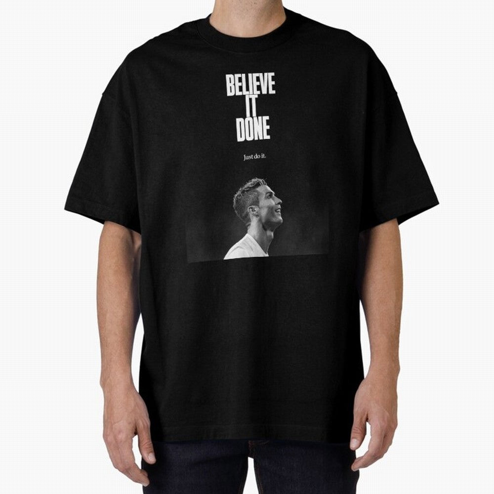 CRISTIANO RONALDO BELIVE IT DONE Oversized T-Shirt Stand with the FIFA World Cup 2026 Journey through Neymar, Haaland and Cristiano Ronaldo Highlights, France and Portugal Pride, Fan Favorite Moments, National Team Passion, Big Match Drama and