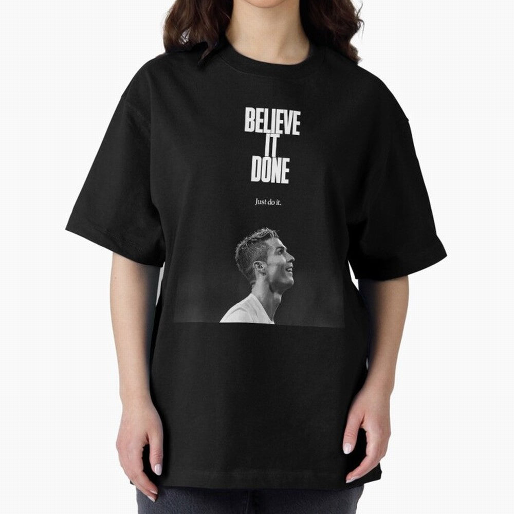CRISTIANO RONALDO BELIVE IT DONE Oversized T-Shirt Stand with the FIFA World Cup 2026 Journey through Neymar, Haaland and Cristiano Ronaldo Highlights, France and Portugal Pride, Fan Favorite Moments, National Team Passion, Big Match Drama and