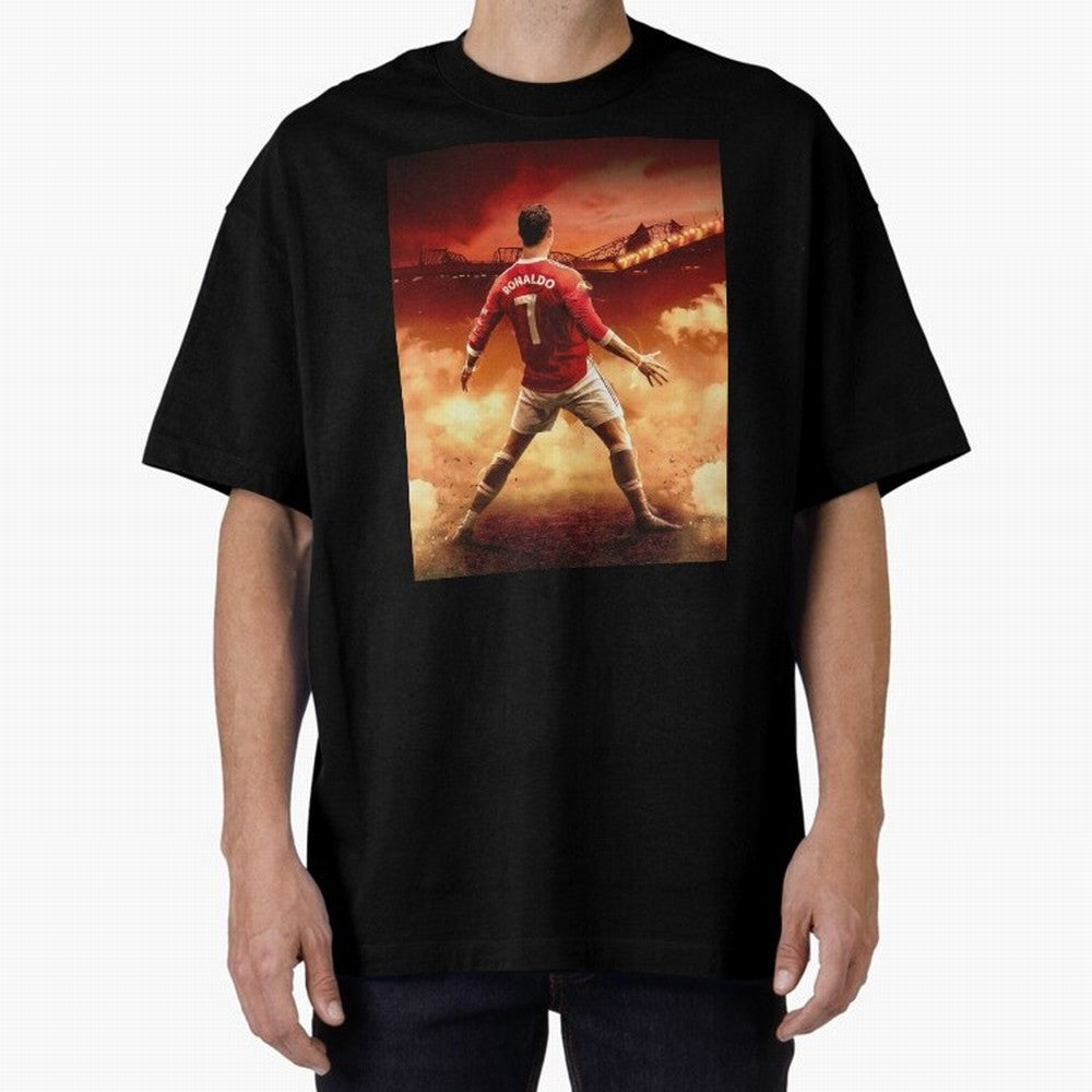 Ronaldo Cr7 Siuuu Manchester,Ronaldo Gifts,Ronaldo Cover,Ronaldo Prints Oversized T-Shirt Fuel Your Fan Pride for FIFA World Cup 2026 USA Canada Mexico Spirit, Made for Portugal, Messi, Neymar and Mbappe, Supporter Pride, Iconic Celebrations,
