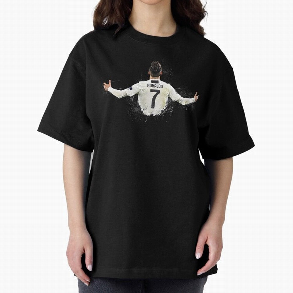 Cristiano Ronaldo Juventus Abstract Paintings Oversized T-Shirt Follow the Final Road of FIFA World Cup 2026 for Fans of CR7 and France and Portugal, Bringing Tournament Hype, Historic Matchups, Family Viewing Parties and Global Sports Pride; Ideal