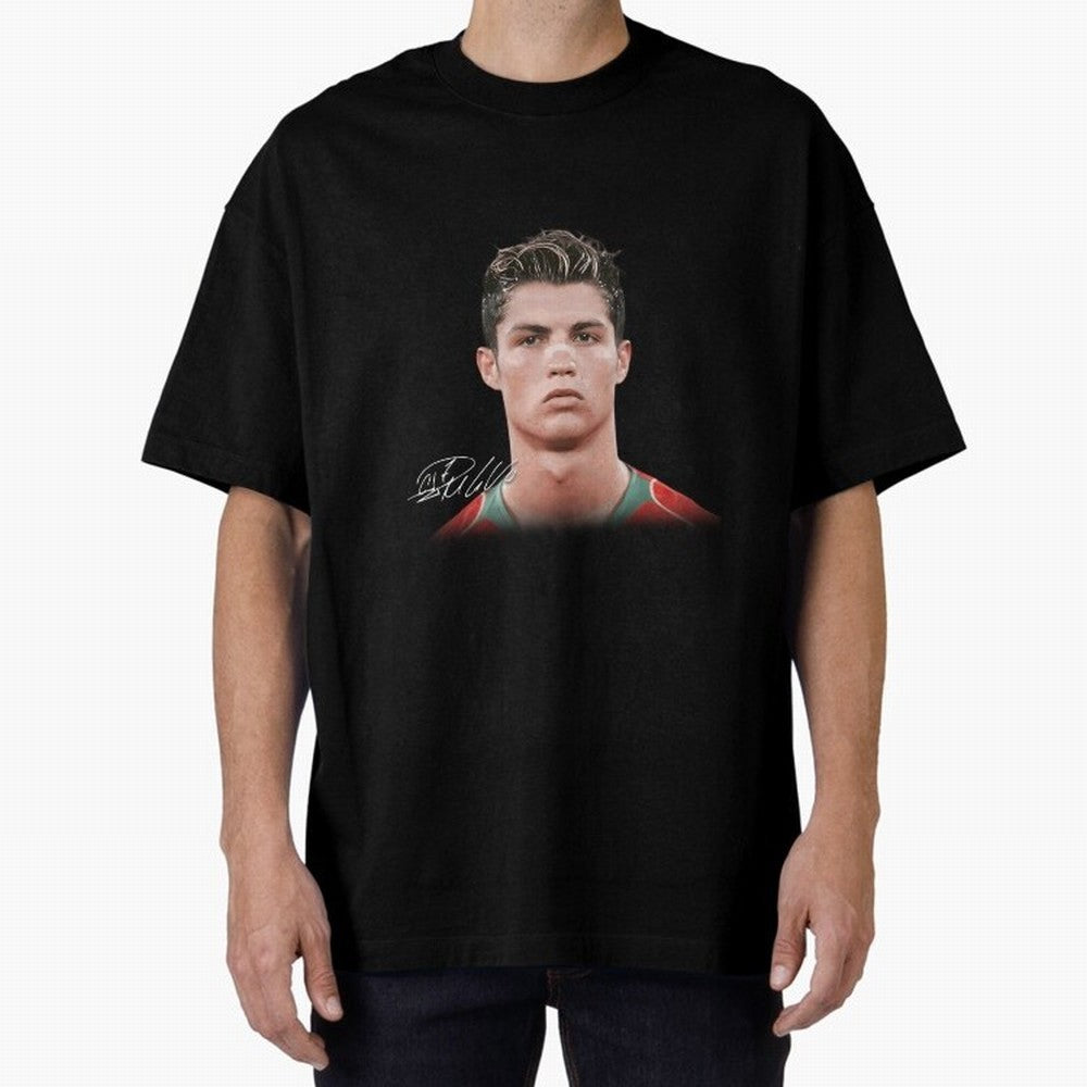 Cristiano Ronaldo Oversized T-Shirt Support the Legends of Global Football Passion for FIFA World Cup 2026 USA Canada Mexico, Highlighting Haaland, England, Supporter Pride, Iconic Celebrations, Legendary Names and Global Match Day Energy; Ideal