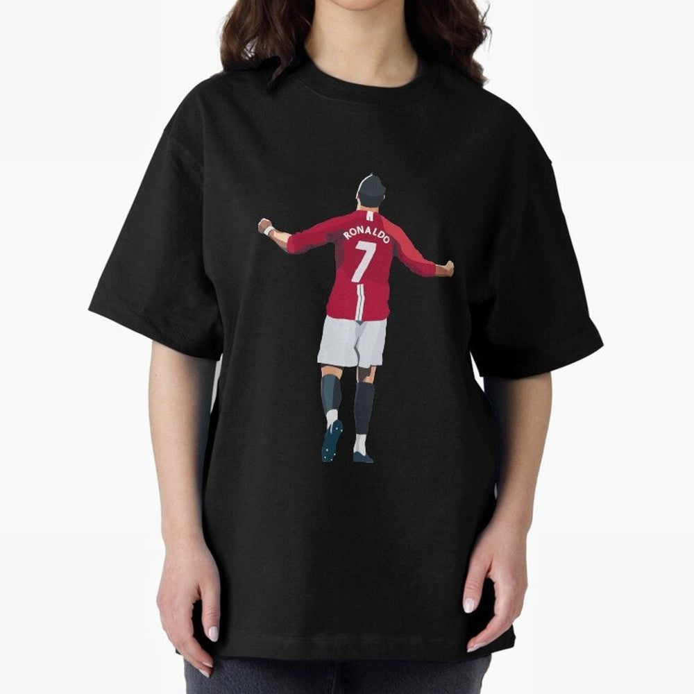 Cristiano Ronaldo Oversized T-Shirt Honor Champions and Dreams in the FIFA World Cup 2026 Journey through Haaland Highlights, Argentina and Brazil Pride, Vintage Soccer Flavor, Modern Football Stars, National Flags and Final Night Emotion; Built