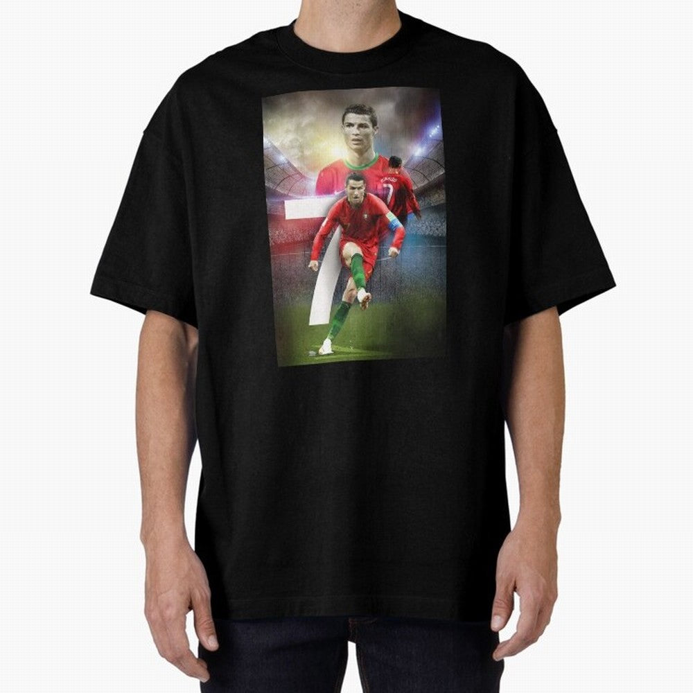 Cristiano Ronaldo Manchester United 4 Oversized T-Shirt Fuel Global Football Passion for FIFA World Cup 2026 USA Canada Mexico, Capturing Mbappe and Neymar, Portugal, Spain and Germany, Football Passion, Legendary Performances, Festival Vibes and