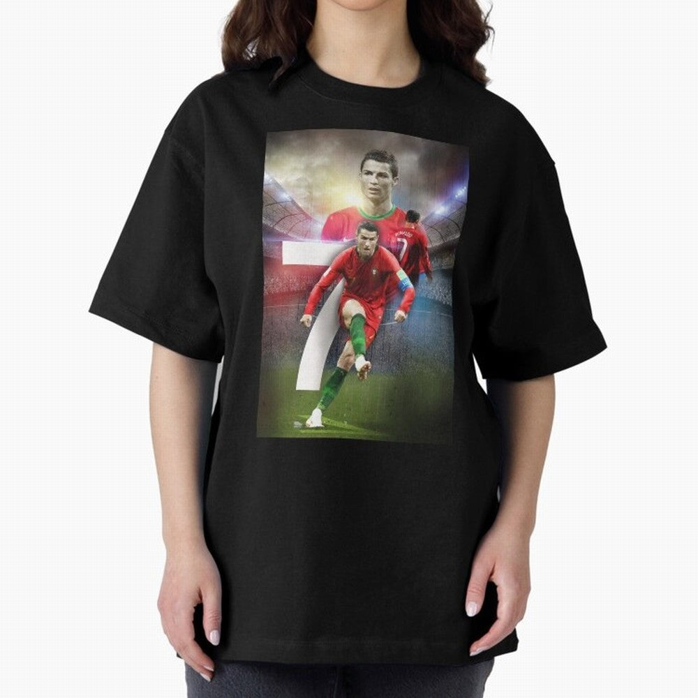 Cristiano Ronaldo Manchester United 4 Oversized T-Shirt Fuel Global Football Passion for FIFA World Cup 2026 USA Canada Mexico, Capturing Mbappe and Neymar, Portugal, Spain and Germany, Football Passion, Legendary Performances, Festival Vibes and