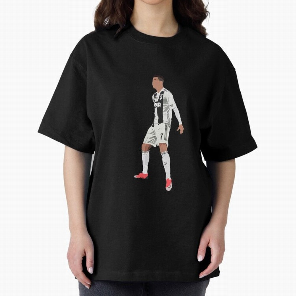 Cristiano Ronaldo Oversized T-Shirt Join Supporters Worldwide for Match Day Hype around FIFA World Cup 2026 USA Canada Mexico, Haaland and Mbappe, France, Sports Nostalgia, International Competition, Famous Players and Unforgettable Victories; Made